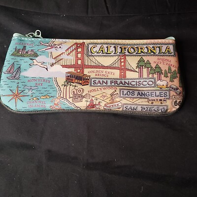 #ad Vintage Designer Padded Toiletry Bag Cosmetic Travel Pouch California Octopus 3