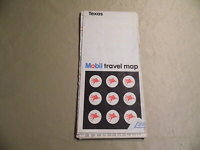 #ad Mobile Travel Map of Texas Circa 1970 Free Domestic Shipping