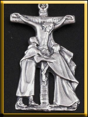 #ad 6g CRUCIFIX CROSS JESUS MARY JOHN 925 STERLING SOLID SILVER PENDANT NEW