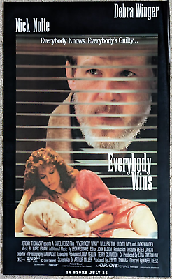 #ad Everybody Wins 1990 Home Video Movie Poster 23X38 Rolled 1 Sheet Nick Nolte