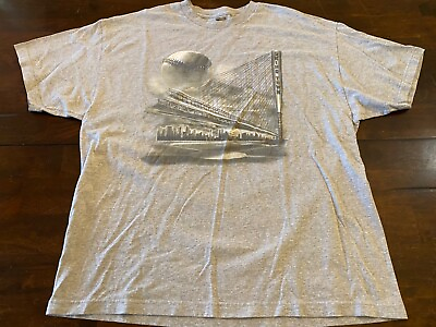 #ad VINTAGE JCPENNEY SIMPLY FOR SPORTS SWING TOWN BASEBALL SHIRT MENS XL PREOWN