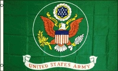 #ad US Army Flag 3x5 ft Brilliant Colors Green Emblem Shield United States Military