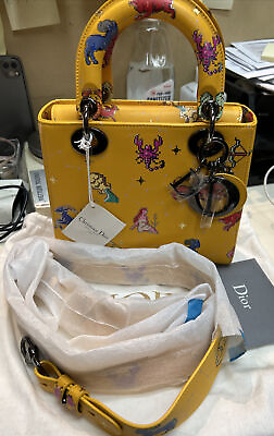 #ad Christian Dior Lady Pixel Zodiac Small Yellow Leather Shoulder Bag Lady Dior