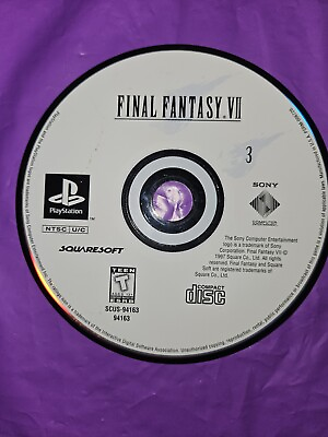#ad Final Fantasy VII PS1 1999 Disc 3 Only Tested