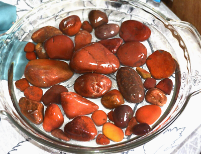 #ad 2 lbs Red Jasper Agate Rough Stones Natural lMineral Rock Tumbling OREGON