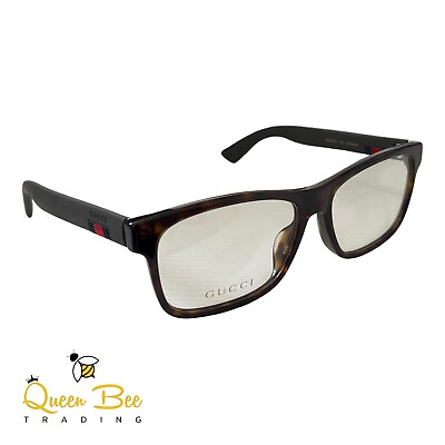 #ad Gucci Eyeglasses GG0176OA 002 Men#x27;s Havana Full Rim Optical Frame AUTHENTIC
