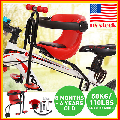 #ad Safety Toddler Child Seat Front Chairamp;Pedal Kids Bicycle Chair Carrier Baby Bike