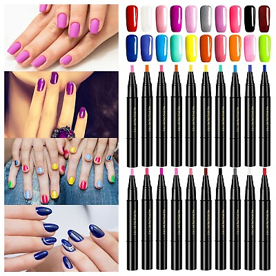 #ad 20 Colors Collection Step Nail Gel Pen 3 In 1 Nail Art Pencil Nail Gel Oil 2ML
