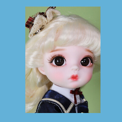 #ad 1 6 30cm BJD Doll Ball Jointed Full Set Blonde Hair Makeup DIY Birthday Gift Toy