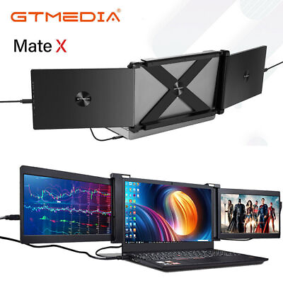 #ad 2* 11.6quot; Dual Portable Monitor Triple Screen FHD IPS Screen Extender for Laptops
