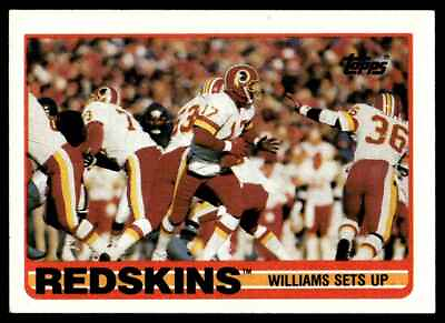 #ad 1989 Topps Williams Sets Up Washington Redskins #250