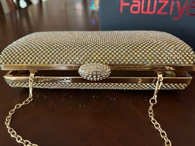 #ad Fawziya Purse Women#x27;s Luxury Rhinestone Crystal Evening Clutch Bag New Open Box