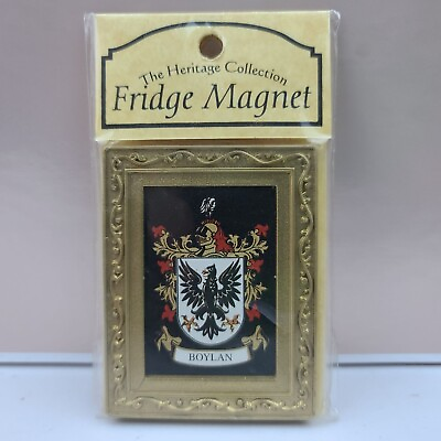 #ad NEW BOYLAN Family Name Coat Of Arms Fridge Magnet Heraldic Origins History
