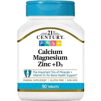 #ad 21st Century Calcium Magnesium Zinc D3 90 Tabs