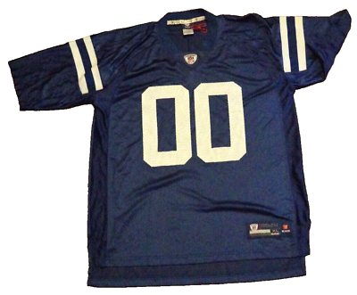 #ad Reebok #00 Team Fan Indianapolis Colts NFL Football Jersey Mens Blue XL Vintage