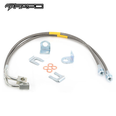 #ad FAPO Front 4 6quot; Lift Extended Brake Lines Fits Jeep Wrangler JK 2007 2018