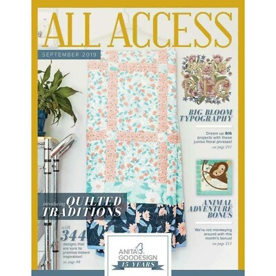 #ad Anita Goodesign ALL ACCESS VIP Club SEPTEMBER 2019 Embroidery Design CD ONLY