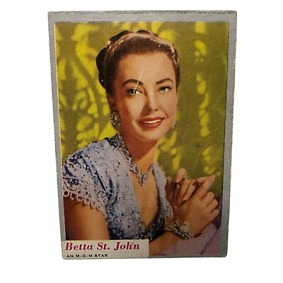 #ad VTG 1953 Topps Who Z At Star # 24 Betta St. John Card
