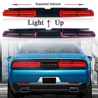 #ad RED LED Tail Light Rear Lamp For 08 14 Dodge Challenger Coupe 2 Door Sequential