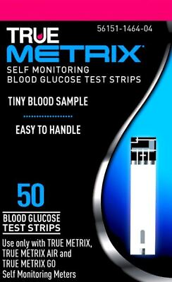 #ad True Metrix Diabetic Blood Glucose Test Strips 50 Test Strips Exp 4 2025