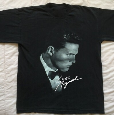 #ad Vintage Luis Miguel signature Singer T shirt Black Unisex good new