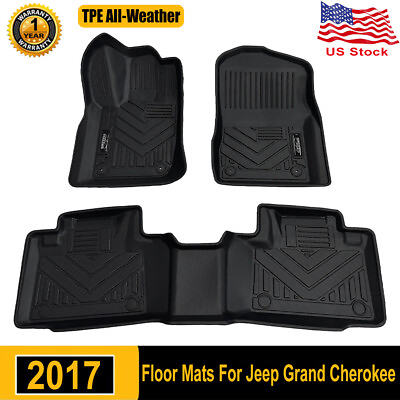 #ad Car Floor Mats for 2017 Jeep Grand Cherokee Rubber All Weather Front Rear Liners