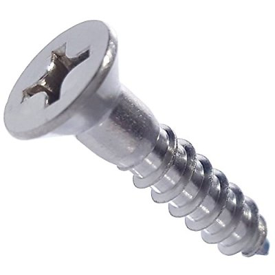 #ad #10 x 1 1 4quot; Phillips Flat Head Wood Screws 316 Marine Stainless Steel Qty 25