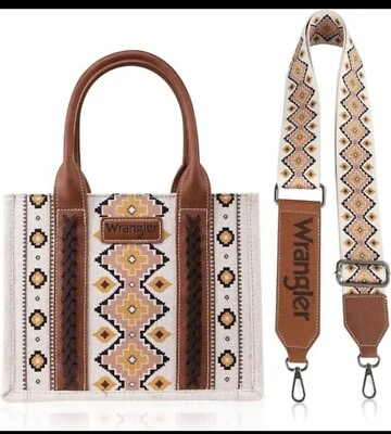 #ad WRANGLER TOTE BAG Western Purses Women#x27;s Shoulder Boho Aztec Handbags Wide Strap