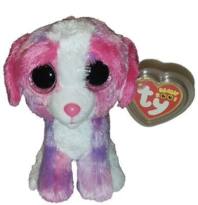 #ad Ty Beanie Boo SHERBET the Multicolor Dog 6 Inch MINT with MINT TAGS
