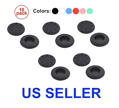 #ad 10 PCS Thumbstick Grips Cap Cover Thumb Stick Grip for Xbox 360 PS4 Wii Colors