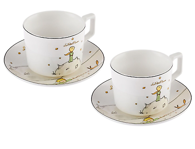 #ad 2pc Little Prince Teacup Set Bone China Cup Porcelain Teacup Set Le Petit Prince