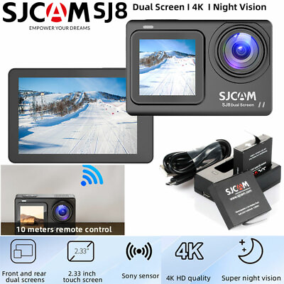 #ad Dual Screen SJCAM SJ8 4K WIFI Waterproof Action Camera Night Vision Camcorder