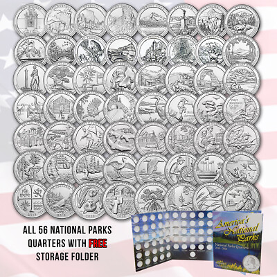 #ad Complete Set Of America The Beautiful Quarters 56 uncirculated Qtrs 2010 2021