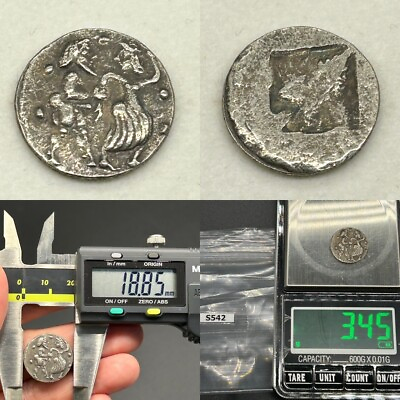 #ad 3.45gr Ancient Greek Roman ar silver Tetradrachm coin Wonderful Rare #S542