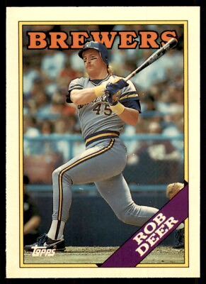 #ad 1988 Topps Tiffany Rob Deer Baseball Cards #33