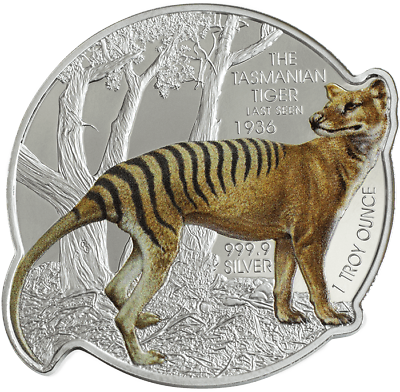 2021 Solomon Islands $2 Tasmanian Tiger 1 oz Silver Coin 2021 Made $45.00