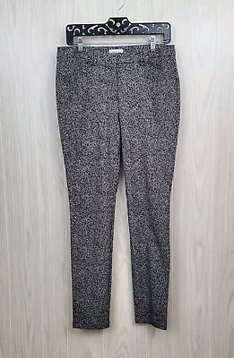 #ad CALVIN KLEIN Wear to Work Stretchy Slim Fit Dress Pants Black White Abstract 6