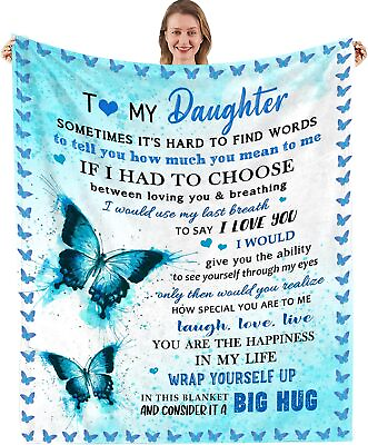 #ad to My Daughter Gift Blanket Daughter Birthday Gifts from Mom Dad Gift for Dau...