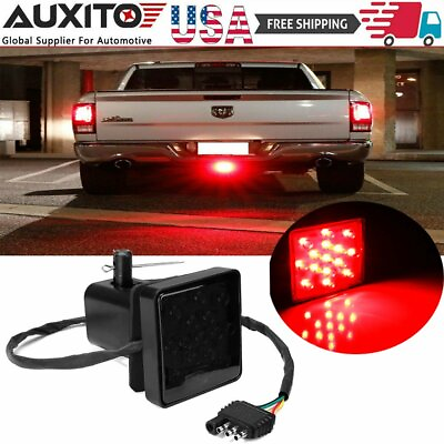 #ad 2#x27;#x27; Tow Hitch Receiver Cover Smoked Lens 15 LED Brake Light For Ford F 150 F 250