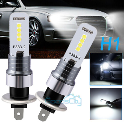 #ad 2X H1 LED Headlight Bulbs Conversion Kit 55W 6000K 80000LM High Low Beam Lamp