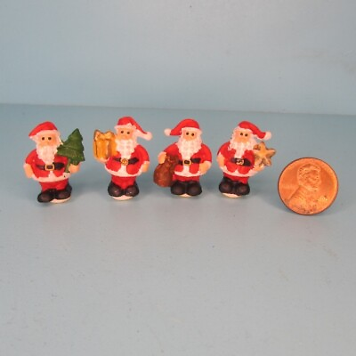 #ad Dollhouse Miniature Christmas Holiday Santa Figurine Various Designs MUL5633