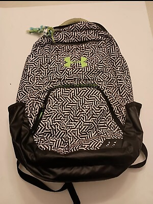 #ad green and white under armour backpack