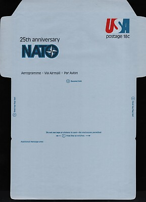 #ad #UC49 18c NATO 25th Anniversary Never Folded Unused NH **ANY 5=FREE SHIPPING**