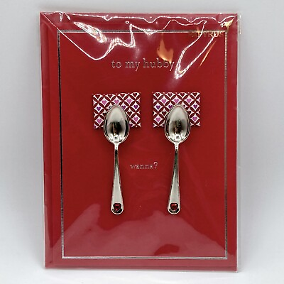#ad Papyrus Wanna Spoon? Hubby Husband Valentine#x27;s Day Greeting Card w 2.75quot; Spoons