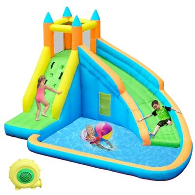 #ad Bounce House Inflatable Water Slide Bouncy House with Slide Water Bounce H...