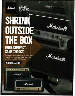 #ad 2019 MARSHALL Studio Classic Amp Head Amplifier Combo Magazine Ad