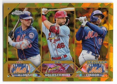 #ad NL RBI LEADERS 2023 Topps Chrome Sapphire #240 Gold Parallel 50