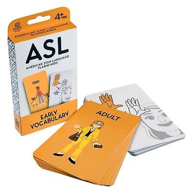 #ad ASL American Sign Language Flashcards: Early Vocabulary
