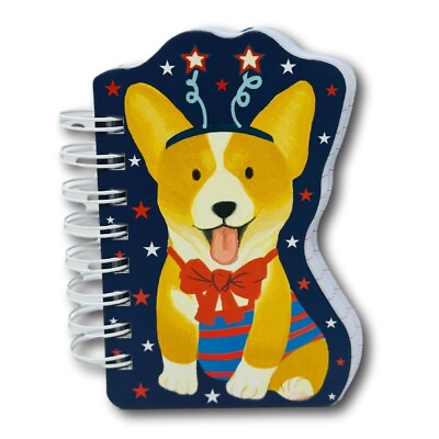 #ad Molly and Rex Dog Corgi Notebook Spiral Bound Stars