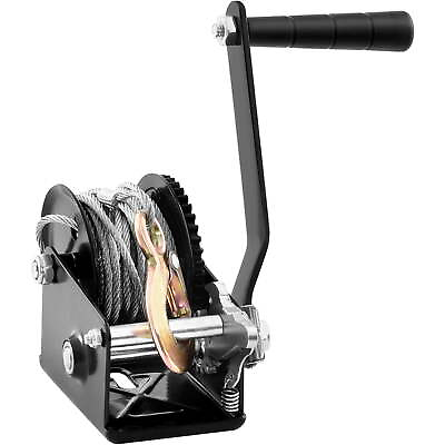 #ad Hand Winch Heavy Duty Hand Crank 800 lbs 33 ft Steel Cable for Boat ATV